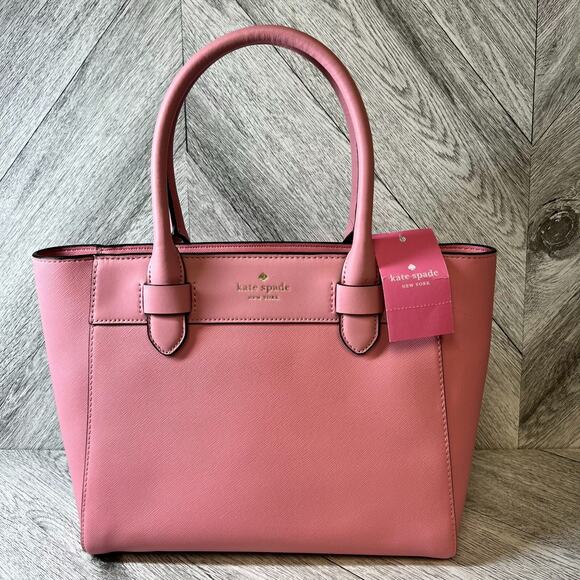 kate spade new york Handbags - Kate Spade New York Womens Pink Melanie Textured PVC Crossbody Satchel Bag $359